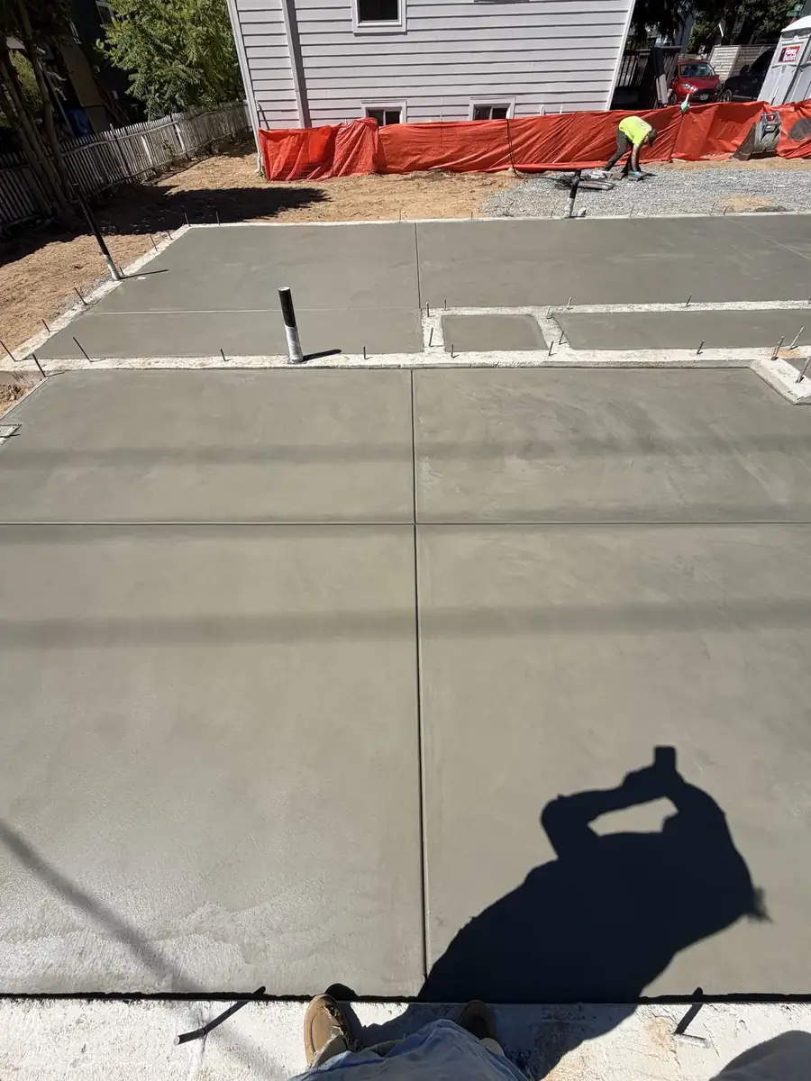 Freshly finished slab-on-grade for a new home near Olympia, WA